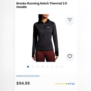 Brooks running pullover with hood